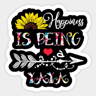 Happiness is being a yaya mothers day gift Sticker